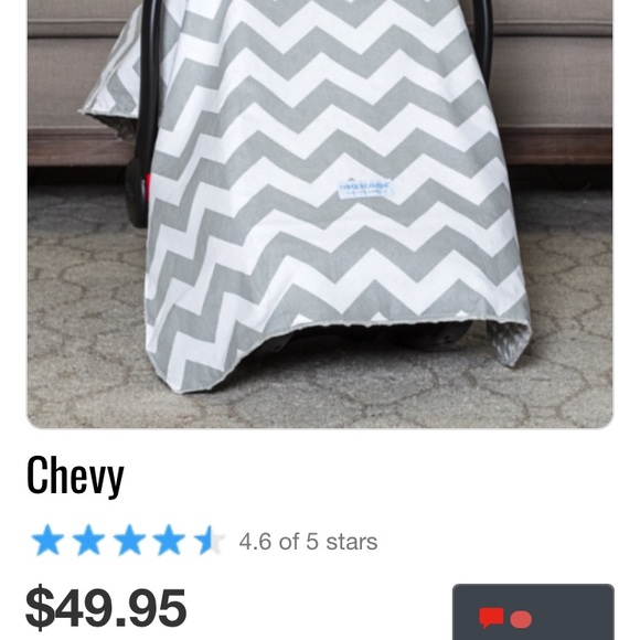Baby Chevron Carseat Canopy - Picture 3 of 8